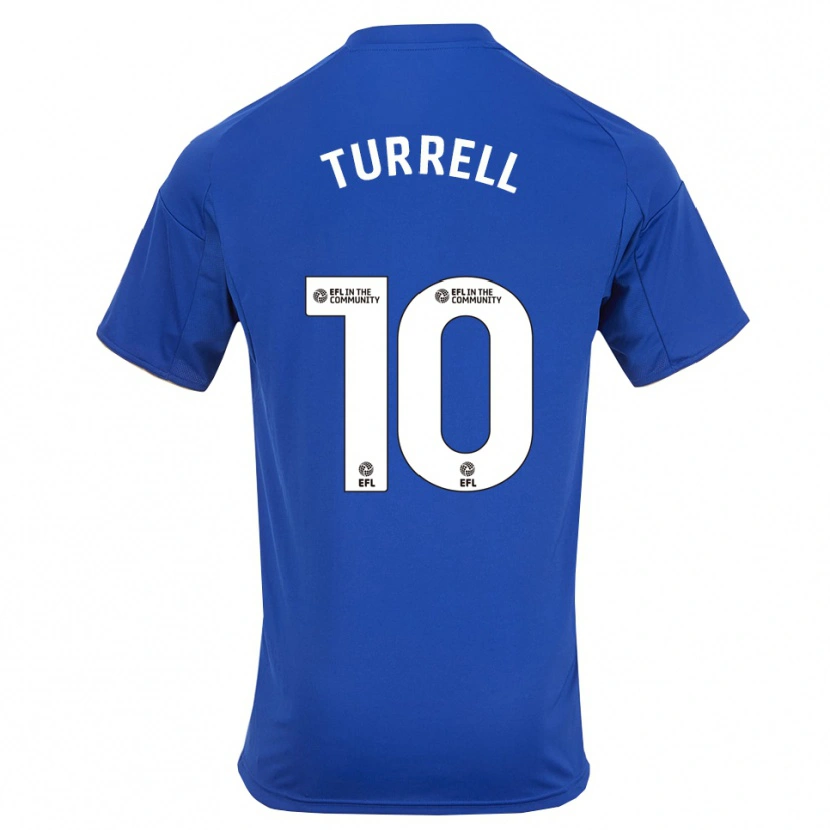 Danxen Enfant Maillot Lyndon Turrell #10 Bleu Or Tenues Domicile 2025/26 T-Shirt