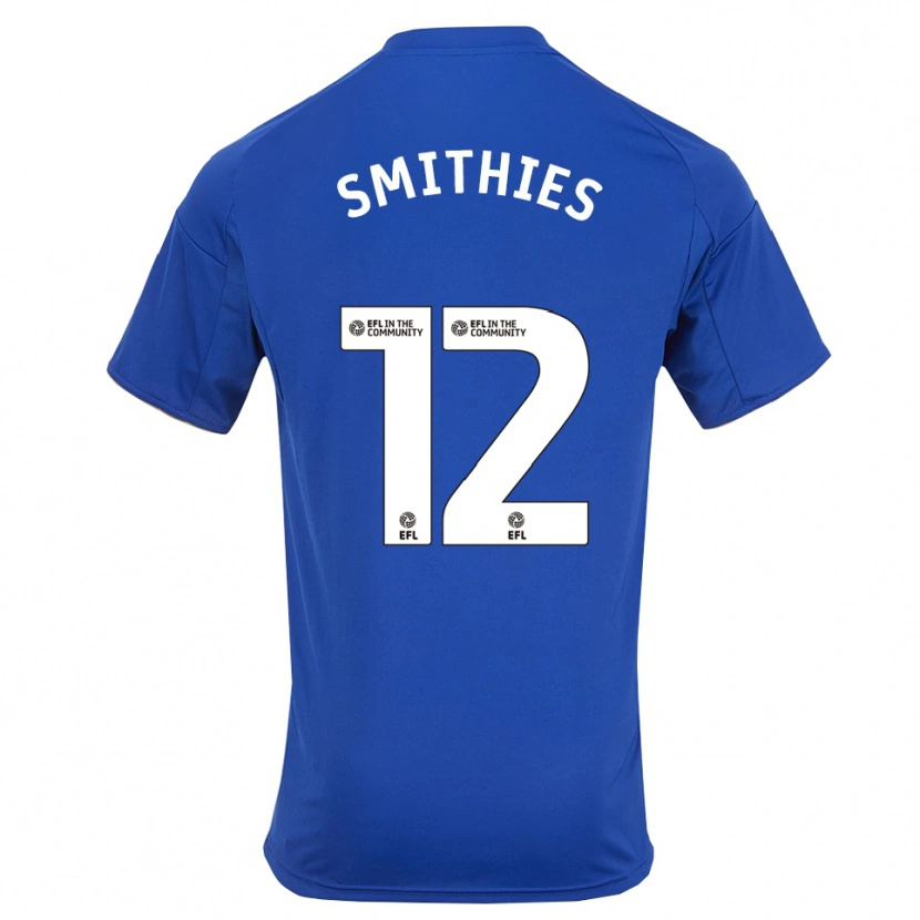 Danxen Enfant Maillot Alex Smithies #12 Bleu Or Tenues Domicile 2025/26 T-Shirt