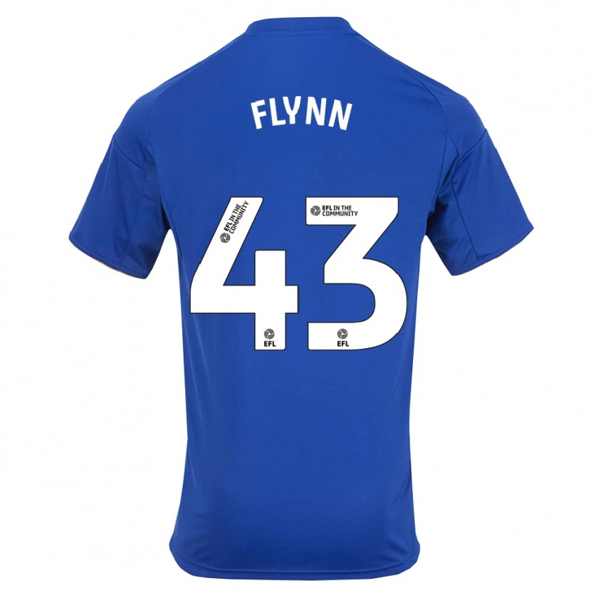 Danxen Enfant Maillot Shane Flynn #43 Bleu Or Tenues Domicile 2025/26 T-Shirt