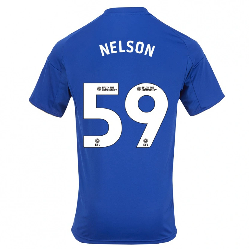 Danxen Enfant Maillot Ronny Nelson #59 Bleu Or Tenues Domicile 2025/26 T-Shirt