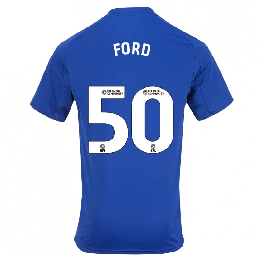 Danxen Enfant Maillot Harvey Godsmark Ford #50 Bleu Or Tenues Domicile 2025/26 T-Shirt