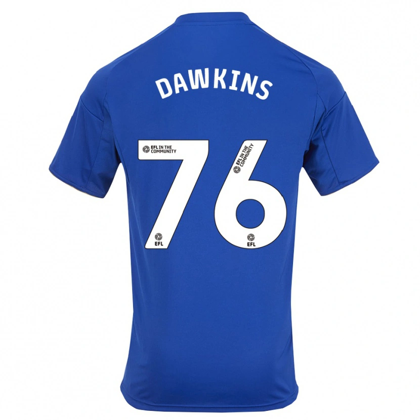 Danxen Enfant Maillot Kartell Dawkins #76 Bleu Or Tenues Domicile 2025/26 T-Shirt
