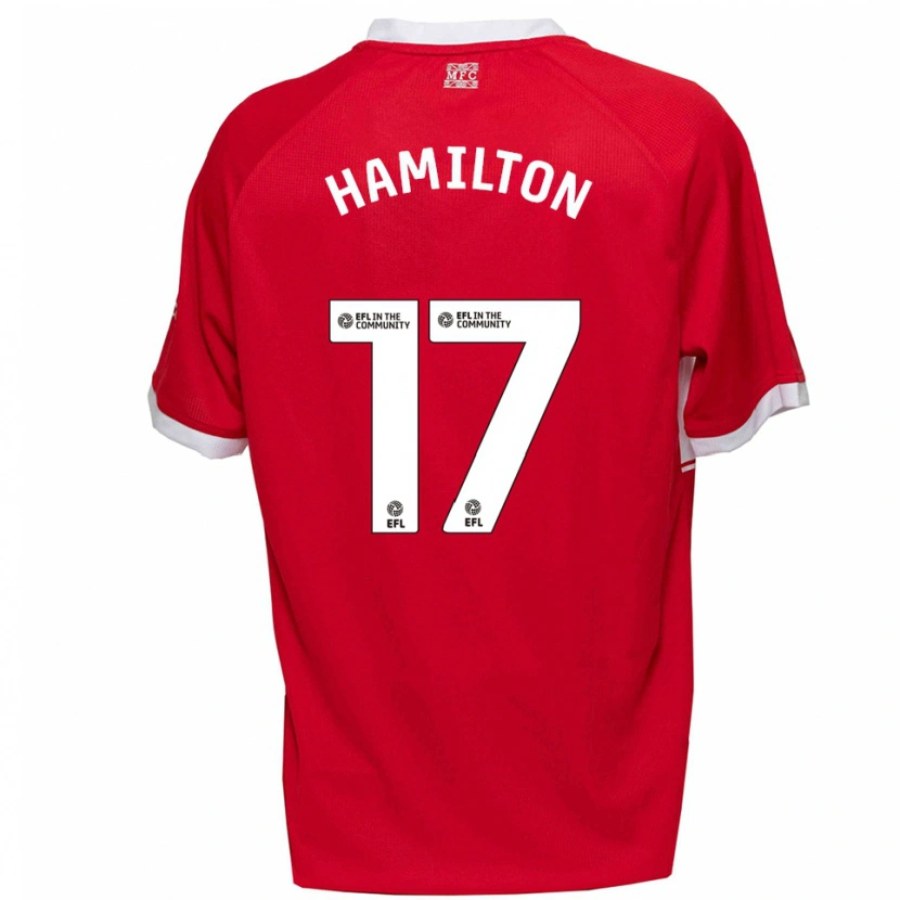 Danxen Enfant Maillot Micah Hamilton #17 Rouge Blanc Tenues Domicile 2025/26 T-Shirt