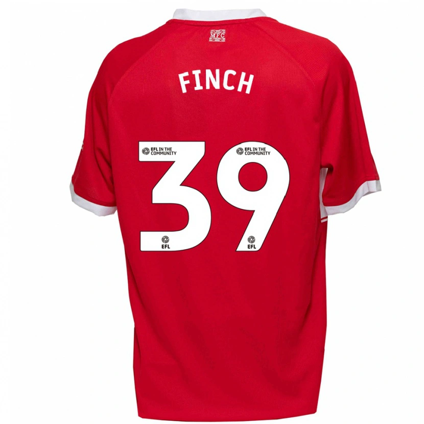 Danxen Enfant Maillot Sonny Finch #39 Rouge Blanc Tenues Domicile 2025/26 T-Shirt