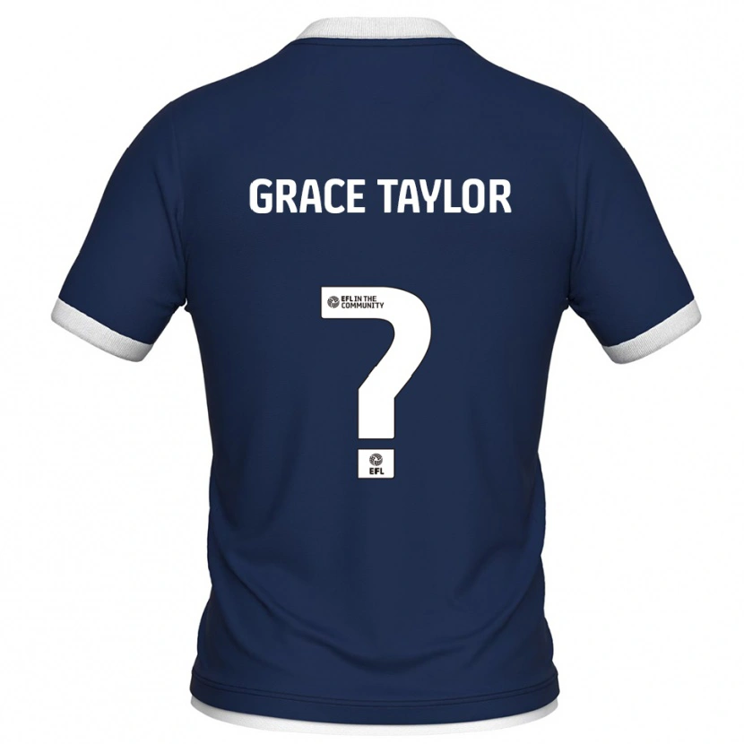 Danxen Enfant Maillot Grace Taylor #0 Marine Blanc Tenues Domicile 2025/26 T-Shirt