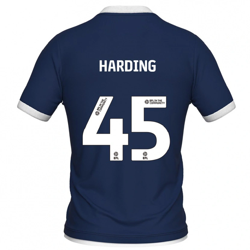 Danxen Enfant Maillot Wes Harding #45 Marine Blanc Tenues Domicile 2025/26 T-Shirt