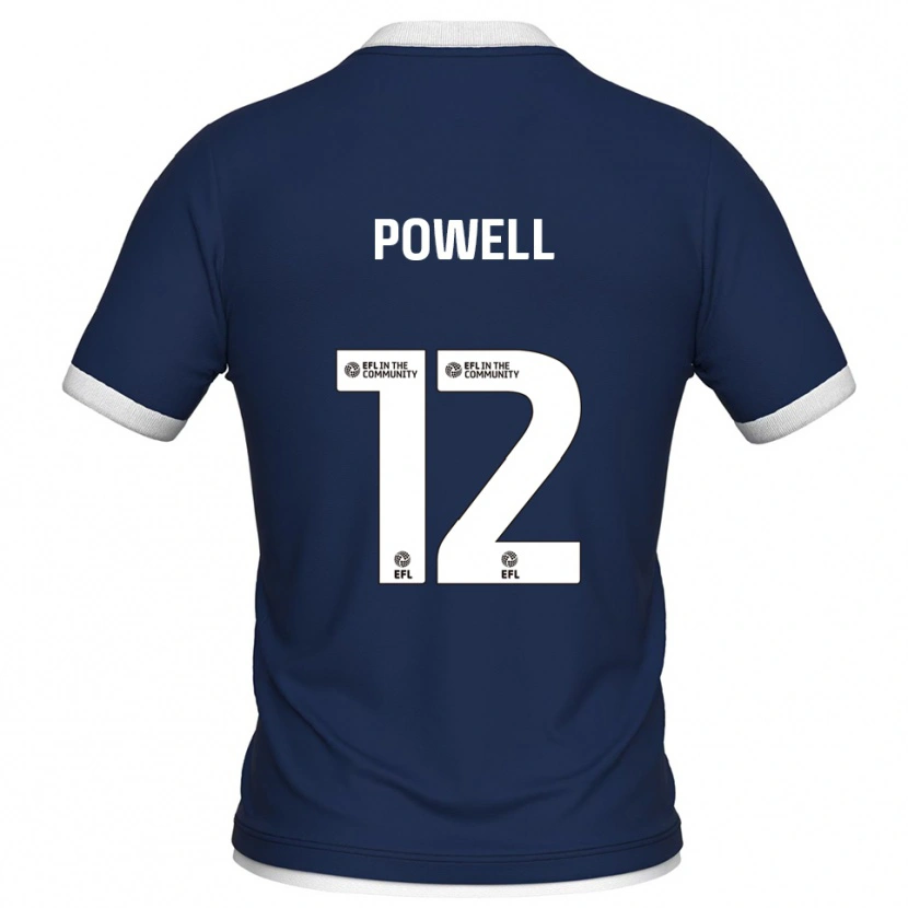 Danxen Enfant Maillot Beth Powell #12 Marine Blanc Tenues Domicile 2025/26 T-Shirt
