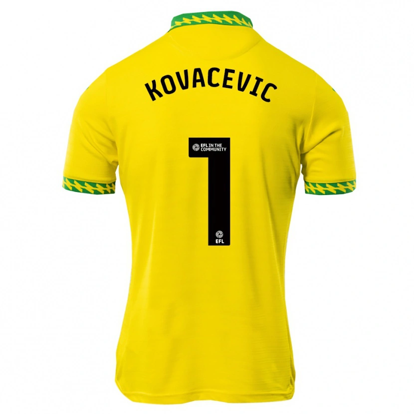Danxen Enfant Maillot Vladan Kovačević #1 Blanc Vert Tenues Domicile 2025/26 T-Shirt