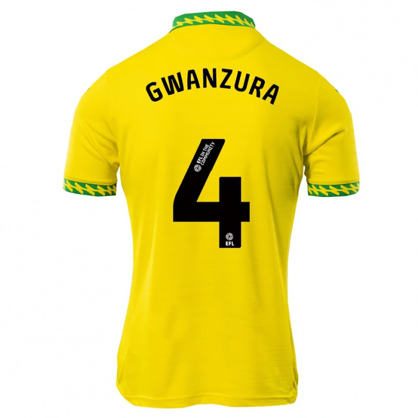 Danxen Enfant Maillot Takudzwa Gwanzura #4 Blanc Vert Tenues Domicile 2025/26 T-Shirt
