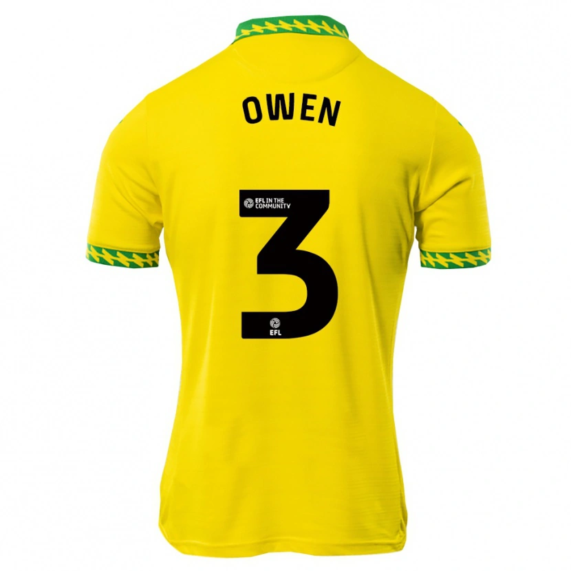Danxen Enfant Maillot Jaiden Owen #3 Blanc Vert Tenues Domicile 2025/26 T-Shirt