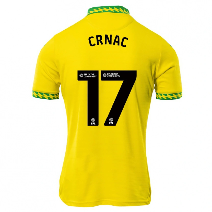 Danxen Enfant Maillot Ante Crnac #17 Blanc Vert Tenues Domicile 2025/26 T-Shirt