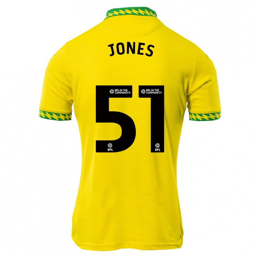 Danxen Enfant Maillot Dylan Jones #51 Blanc Vert Tenues Domicile 2025/26 T-Shirt
