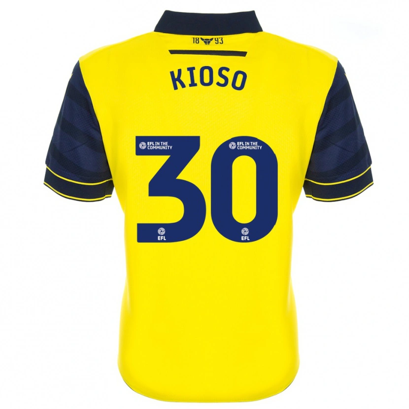 Danxen Enfant Maillot Peter Kioso #30 Jaune Marine Tenues Domicile 2025/26 T-Shirt