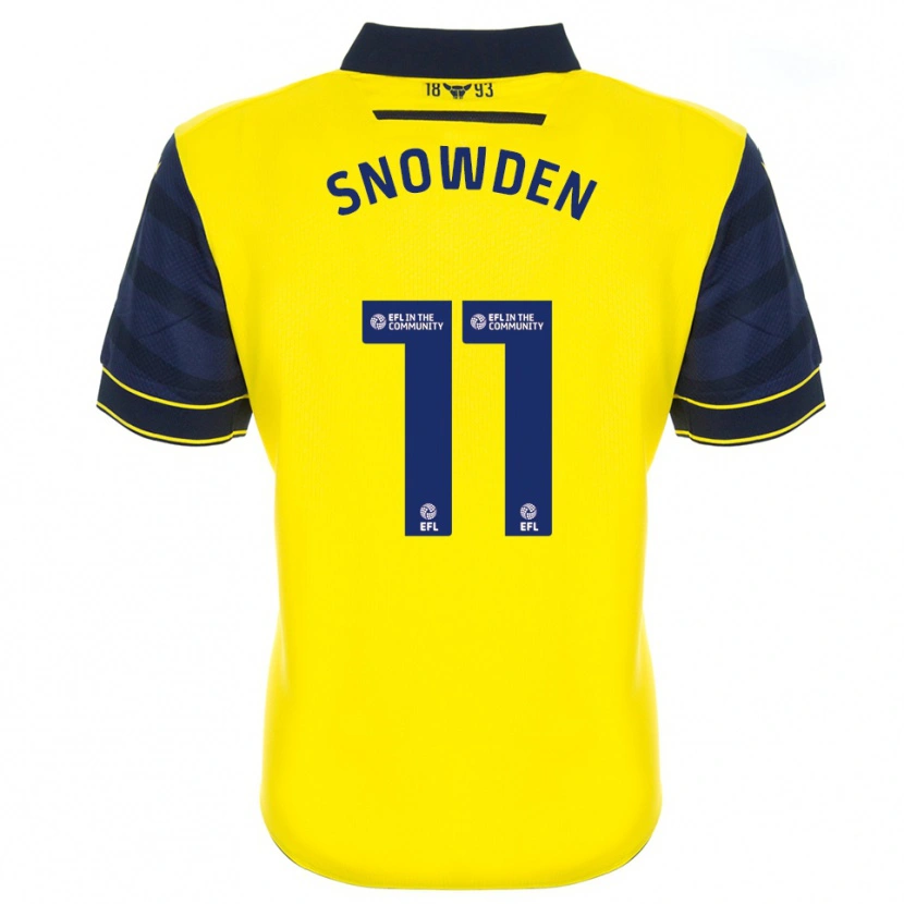 Danxen Enfant Maillot Leo Snowden #11 Jaune Marine Tenues Domicile 2025/26 T-Shirt