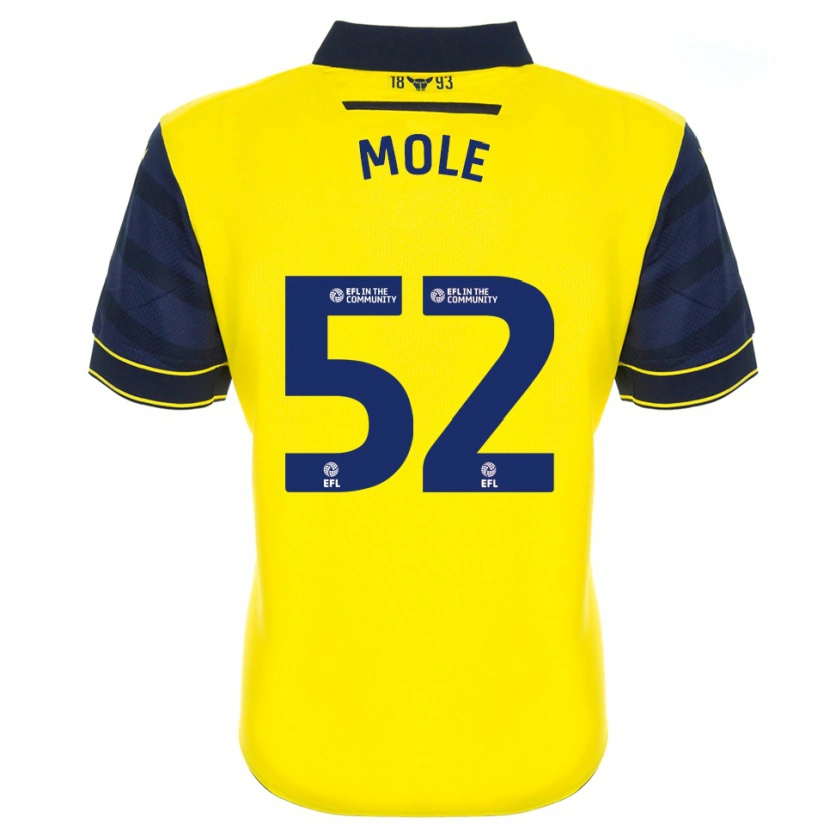 Danxen Enfant Maillot Harrison Mole #52 Jaune Marine Tenues Domicile 2025/26 T-Shirt