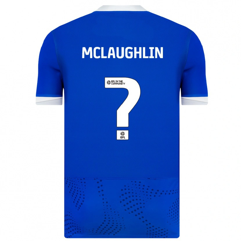 Danxen Enfant Maillot Erin Mclaughlin #0 Bleu Blanc Tenues Domicile 2025/26 T-Shirt