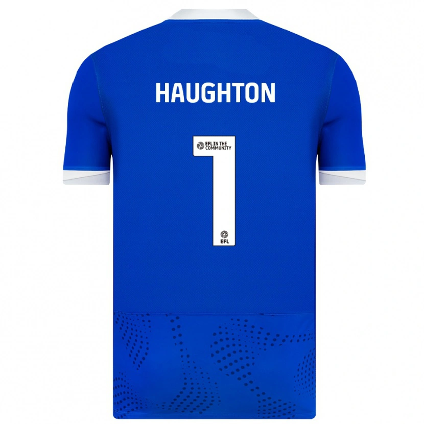 Danxen Enfant Maillot Hannah Haughton #1 Bleu Blanc Tenues Domicile 2025/26 T-Shirt