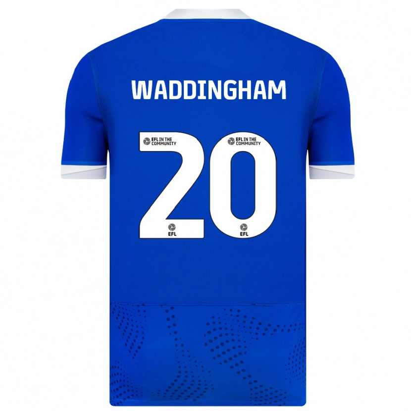 Danxen Enfant Maillot Thomas Waddingham #20 Bleu Blanc Tenues Domicile 2025/26 T-Shirt