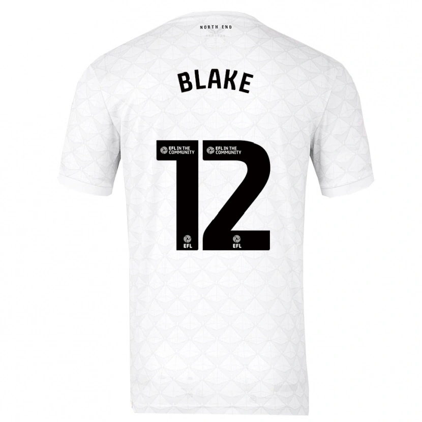 Danxen Enfant Maillot Joe Blake #12 Blanc Rouge Tenues Domicile 2025/26 T-Shirt