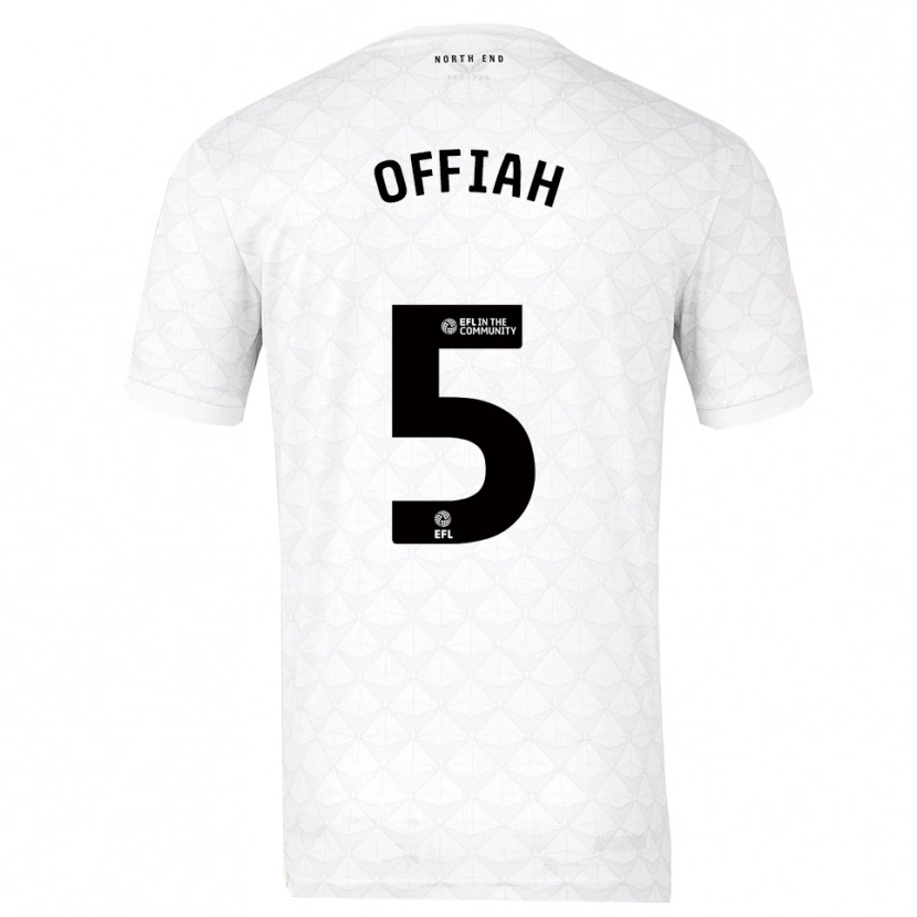 Danxen Enfant Maillot Odeluga Offiah #5 Blanc Rouge Tenues Domicile 2025/26 T-Shirt