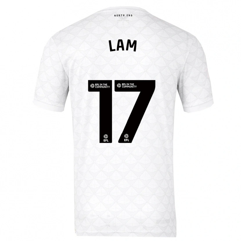 Danxen Enfant Maillot Isaac Lam #17 Blanc Rouge Tenues Domicile 2025/26 T-Shirt
