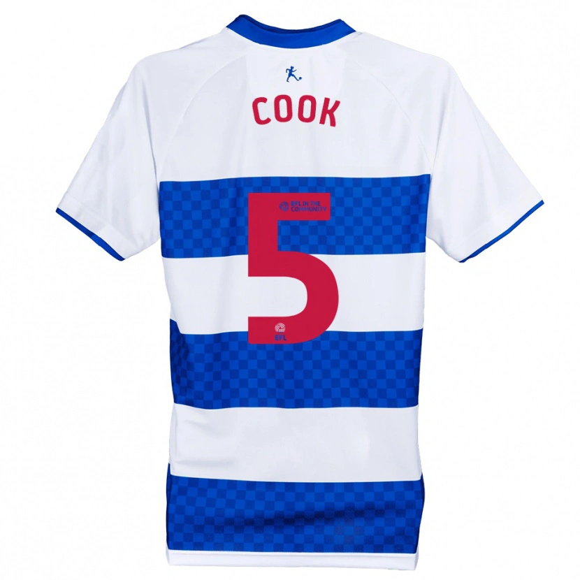 Danxen Enfant Maillot Steve Cook #5 Bleu Blanc Tenues Domicile 2025/26 T-Shirt