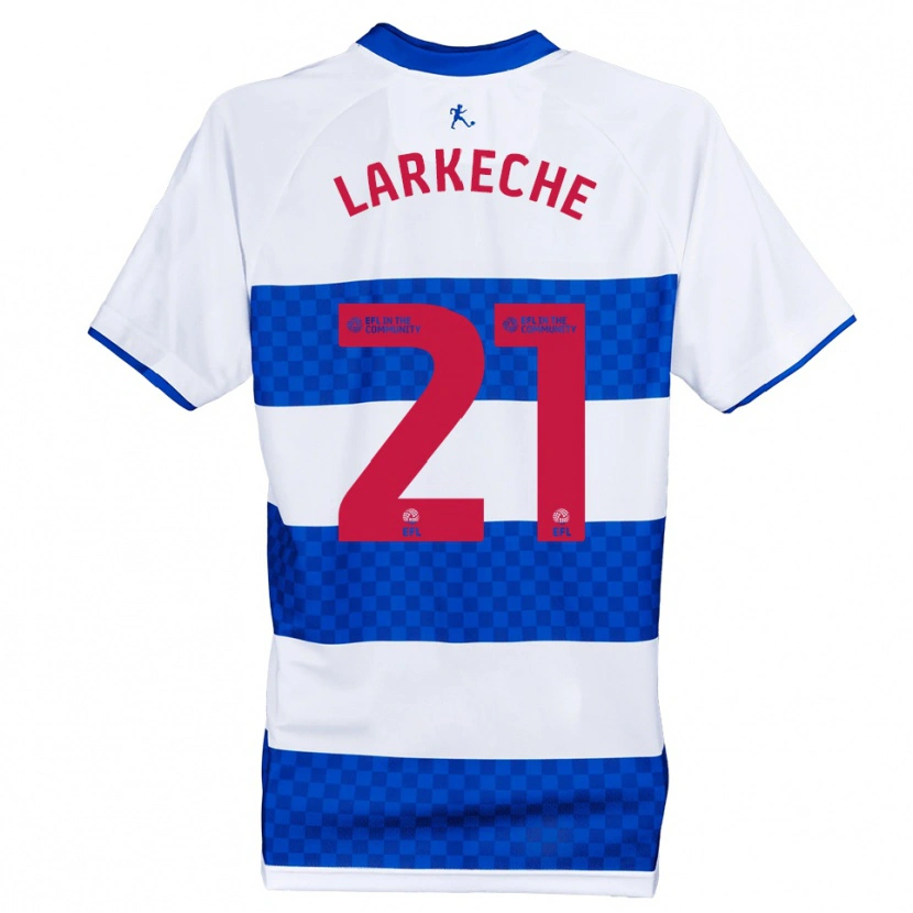 Danxen Enfant Maillot Ziyad Larkeche #21 Bleu Blanc Tenues Domicile 2025/26 T-Shirt