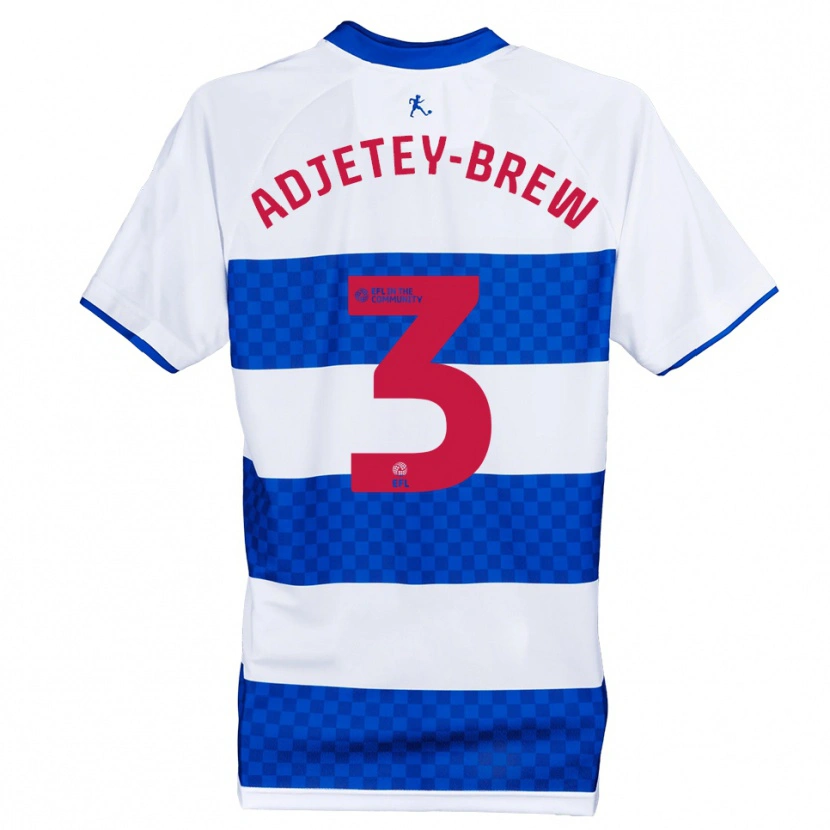 Danxen Enfant Maillot Cory Adjetey-Brew #3 Bleu Blanc Tenues Domicile 2025/26 T-Shirt