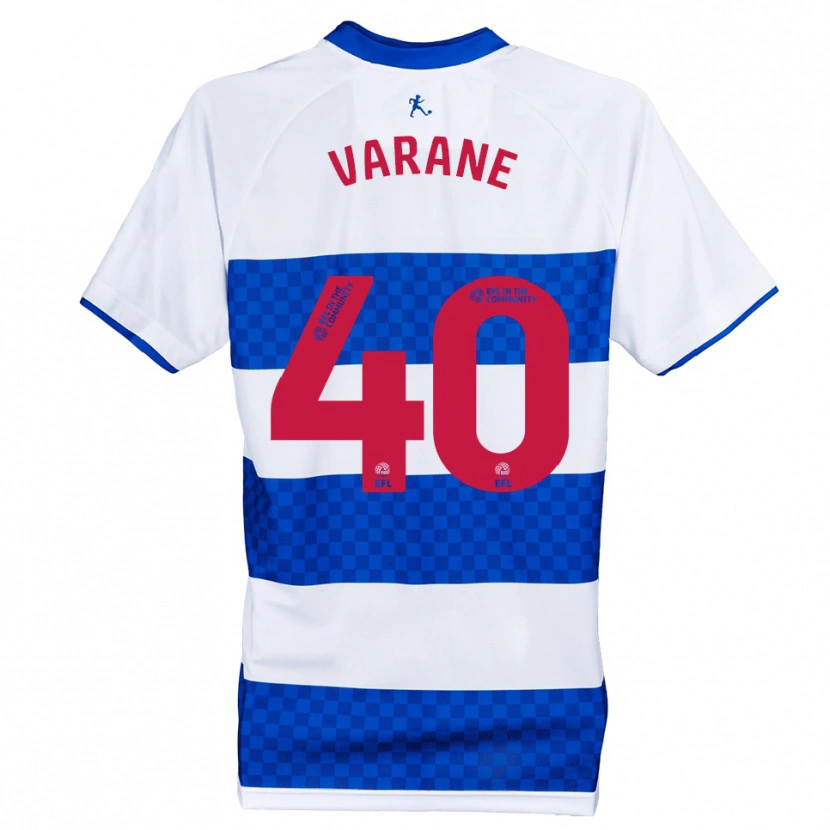 Danxen Enfant Maillot Jonathan Varane #40 Bleu Blanc Tenues Domicile 2025/26 T-Shirt