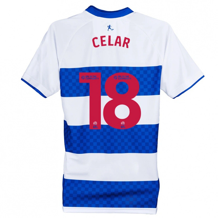Danxen Enfant Maillot Zan Celar #18 Bleu Blanc Tenues Domicile 2025/26 T-Shirt