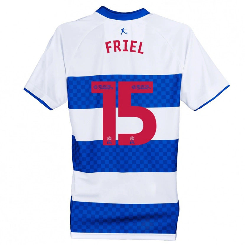 Danxen Enfant Maillot Rocco Friel #15 Bleu Blanc Tenues Domicile 2025/26 T-Shirt