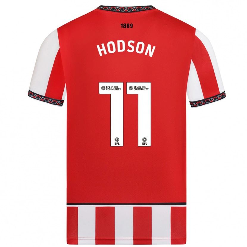 Danxen Enfant Maillot Ashley Hodson #11 Rouge Blanc Tenues Domicile 2025/26 T-Shirt