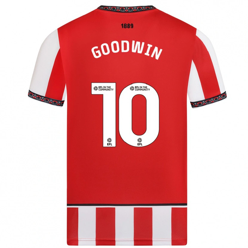 Danxen Enfant Maillot Isobel Goodwin #10 Rouge Blanc Tenues Domicile 2025/26 T-Shirt