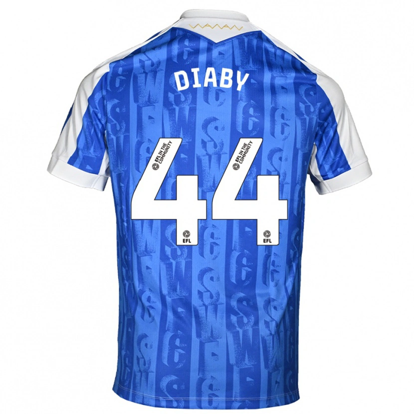Danxen Enfant Maillot Momo Diaby #44 Bleu Blanc Tenues Domicile 2025/26 T-Shirt