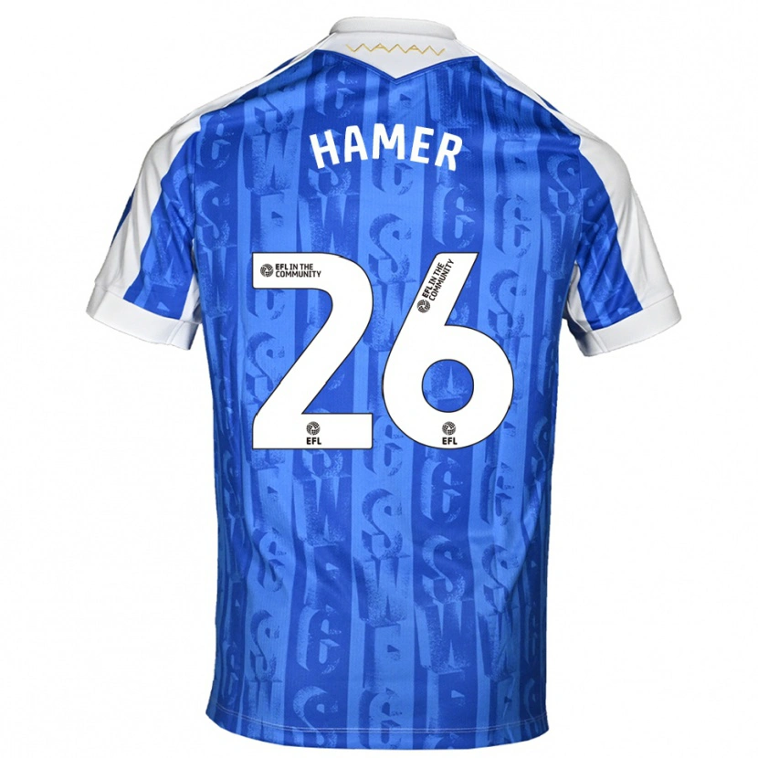 Danxen Enfant Maillot Ben Hamer #26 Bleu Blanc Tenues Domicile 2025/26 T-Shirt