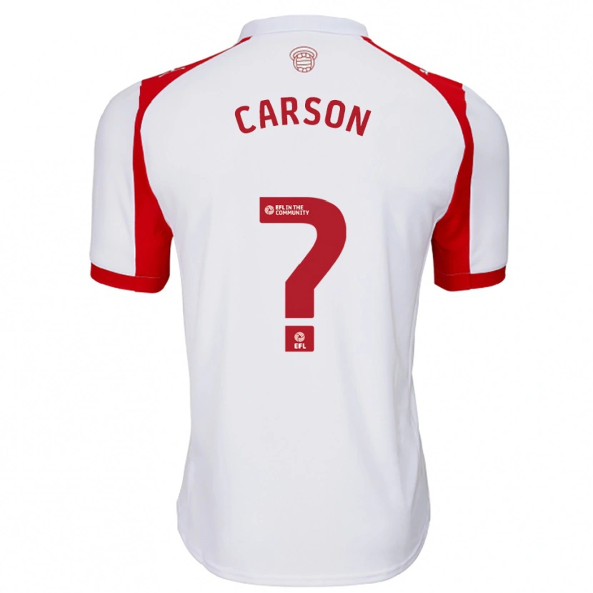 Danxen Enfant Maillot Matty Carson #0 Blanc Rouge Tenues Domicile 2025/26 T-Shirt