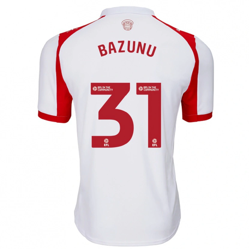 Danxen Enfant Maillot Gavin Bazunu #31 Blanc Rouge Tenues Domicile 2025/26 T-Shirt