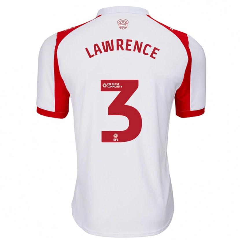 Danxen Enfant Maillot Nico Lawrence #3 Blanc Rouge Tenues Domicile 2025/26 T-Shirt