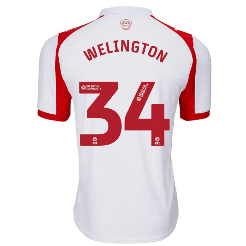 Danxen Enfant Maillot Welington #34 Blanc Rouge Tenues Domicile 2025/26 T-Shirt
