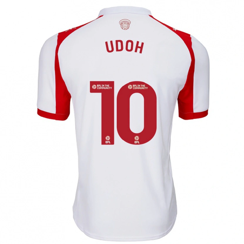 Danxen Enfant Maillot Victor Udoh #10 Blanc Rouge Tenues Domicile 2025/26 T-Shirt