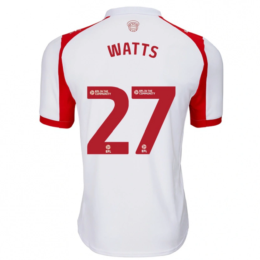 Danxen Enfant Maillot Isabel Watts #27 Blanc Rouge Tenues Domicile 2025/26 T-Shirt