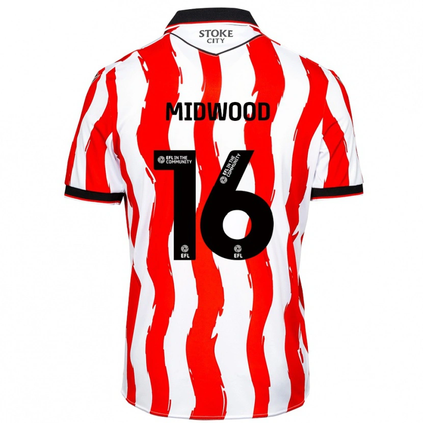 Danxen Enfant Maillot Tom Midwood #16 Blanc Rouge Tenues Domicile 2025/26 T-Shirt