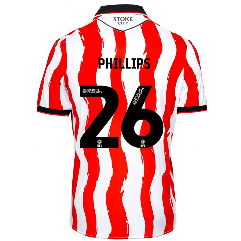 Danxen Enfant Maillot Ashley Phillips #26 Blanc Rouge Tenues Domicile 2025/26 T-Shirt