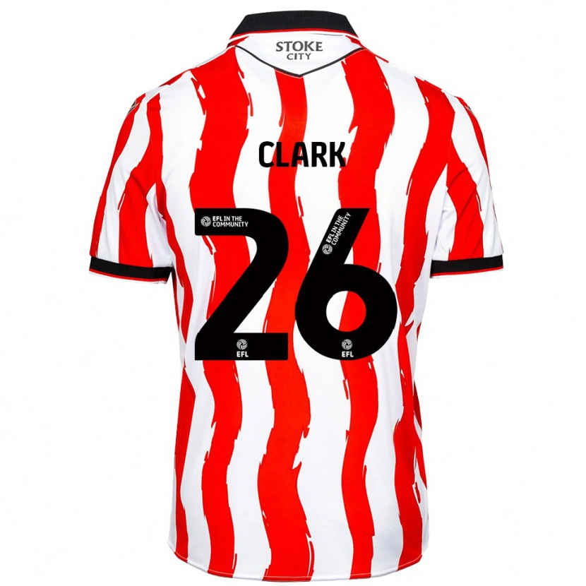 Danxen Enfant Maillot Ciaran Clark #26 Blanc Rouge Tenues Domicile 2025/26 T-Shirt