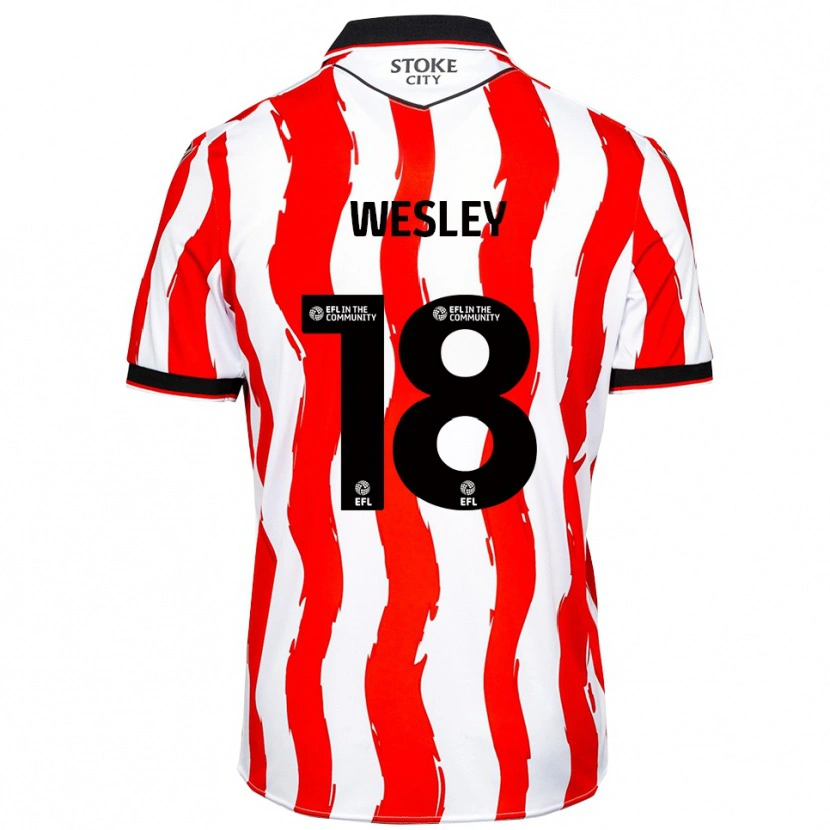 Danxen Enfant Maillot Wesley Moraes #18 Blanc Rouge Tenues Domicile 2025/26 T-Shirt