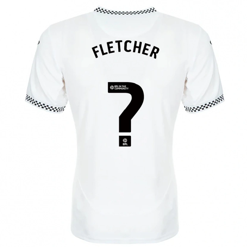 Danxen Enfant Maillot Kristian Fletcher #0 Blanc Orange Tenues Domicile 2025/26 T-Shirt
