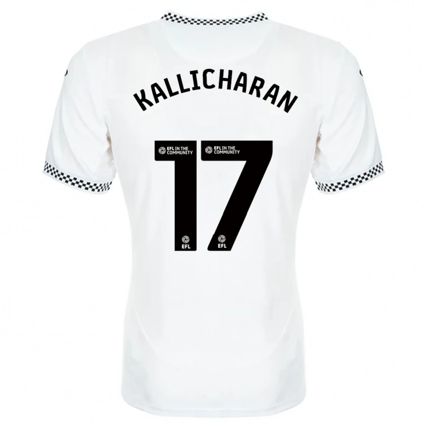 Danxen Enfant Maillot Josiah Kallicharan #17 Blanc Orange Tenues Domicile 2025/26 T-Shirt