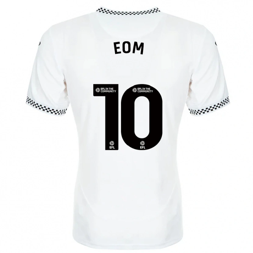 Danxen Enfant Maillot Ji-Sung Eom #10 Blanc Orange Tenues Domicile 2025/26 T-Shirt
