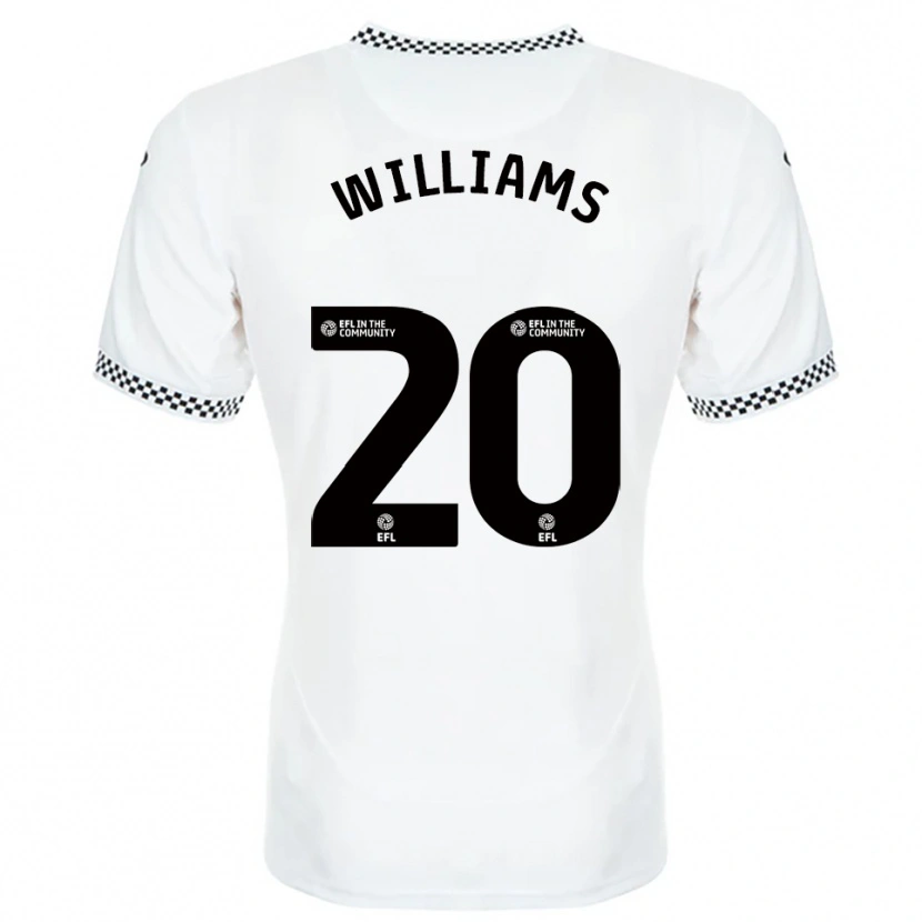 Danxen Enfant Maillot Caitlin Williams #20 Blanc Orange Tenues Domicile 2025/26 T-Shirt