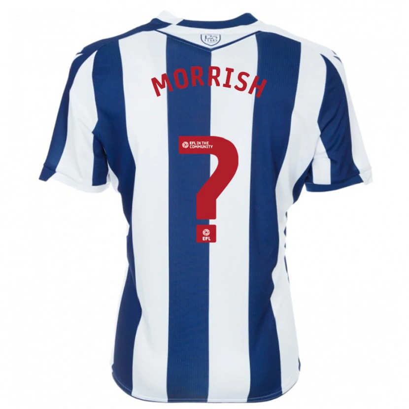 Danxen Enfant Maillot Rhys Morrish #0 Marine Blanc Tenues Domicile 2025/26 T-Shirt